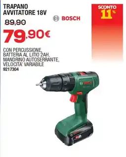 Bricofer TRAPANO AVVITATORE 18V BOSCH offerta