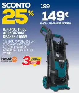 Bricofer IDROPULITRICE AD INDUZIONE KRAKEN 2100W offerta