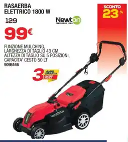 Bricofer Rasaerba elettrico Newton offerta