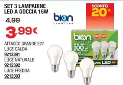 Bricofer LAMPADINE LED A GOCCIA offerta