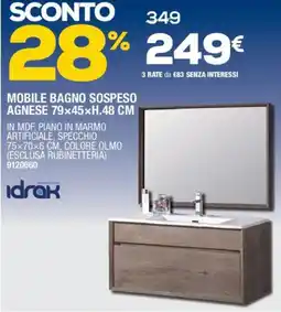 Bricofer MOBILE BAGNO SOSPESO AGNESE offerta