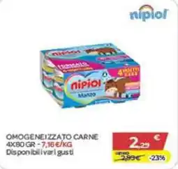 Bimbo Store Nipiol Omogeneizzato Carne offerta