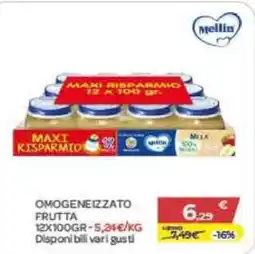 Bimbo Store OMOGENEIZZATO FRUTTA Mellin offerta