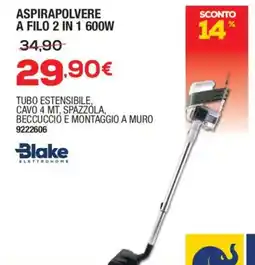 Bricofer Aspirapolvere a filo 2 in 1 Blake offerta