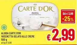 Famila Market Algida Carte D'Or Vaschetta Gelato Alle Creme offerta