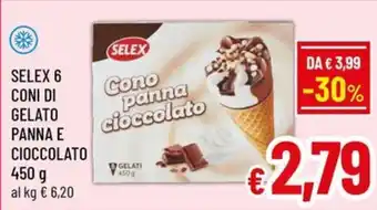 Famila Market SELEX Cono panna cioccolato offerta