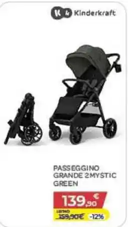 Bimbo Store Kinderkraft Passeggino Grande 2 Mystic Green offerta