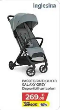 Bimbo Store Inglesina PASSEGGINO QUID 3 GALAXY GREY offerta