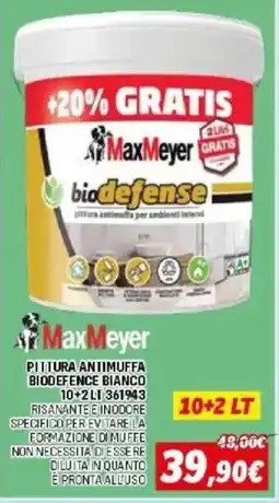 Orizzonte MaxMeyer pittura antimuffa biodefence bianco offerta