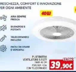 Orizzonte PLAFONIERA VENTILATORE 531277 offerta