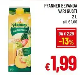 Famila Market Pfanner bevanda vari gusti offerta