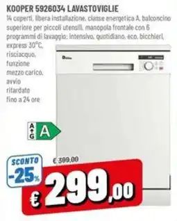Famila Market KOOPER 5926034 LAVASTOVIGLIE offerta