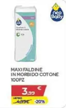Bimbo Store Maxi Faldine in morbido cotone Neo Baby offerta
