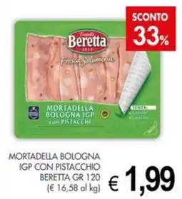 PrestoFresco Mortadella Bologna IGP con Pistacchi Beretta offerta