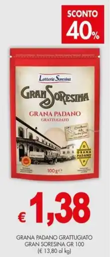 PrestoFresco Grana Padano Grattugiato Gran SoreSina offerta