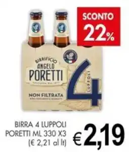 PrestoFresco Birra 4 Luppoli Poretti offerta