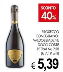 PrestoFresco Prosecco Conegliano-Valdobbiadene DOCG Coste Petrai offerta