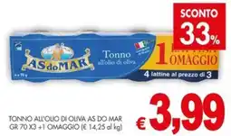 PrestoFresco Tonno all'olio di oliva AS do MAR offerta