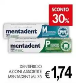 PrestoFresco DENTIFRICIO AZIONI ASSORTITE MENTADENT offerta