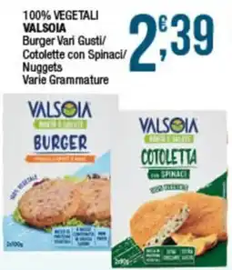 Sidis VALSOIA Burger Vari Gusti/ Cotolette con Spinaci/ Nuggets offerta
