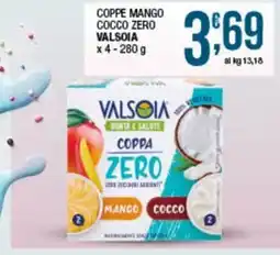Sidis Coppa Zero Mango Cocco Valsoia offerta