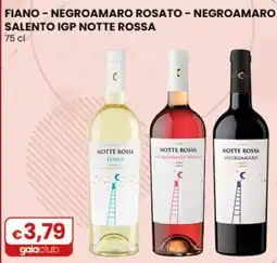 Gala Supermercati Notte Rossa Fiano - Negroamaro Rosato - Negroamaro offerta