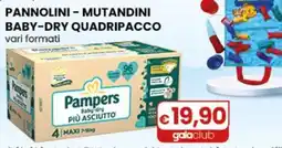 Gala Supermercati Pannolini - Mutandini Baby-Dry Quadrupacco offerta