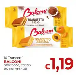 Supermercati Nonna Isa Trancetti BALCONI albicocca, cacao offerta