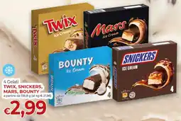 Supermercati Nonna Isa 4 Gelati TWIX, SNICKERS, MARS, BOUNTY offerta
