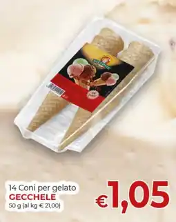 Supermercati Nonna Isa Coni per gelato GECCHELE offerta