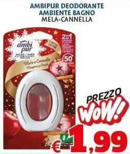 Casa & Co Ambipur Deodorante Ambiente Bagno Mela-Cannella offerta