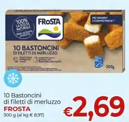 Supermercati Nonna Isa 10 Bastoncini di filetti di merluzzo FROSTA offerta
