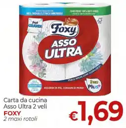 Supermercati Nonna Isa Carta da cucina Asso Ultra 2 veli FOXY offerta