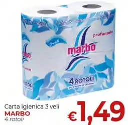 Supermercati Nonna Isa Carta igienica 3 veli MARBO offerta
