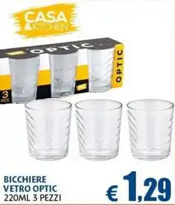 Casa & Co Bicchiere Vetro Optic offerta