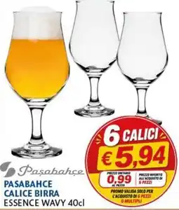 Europlanet Casa Pasabahce Calice Birra Essence Wavy offerta