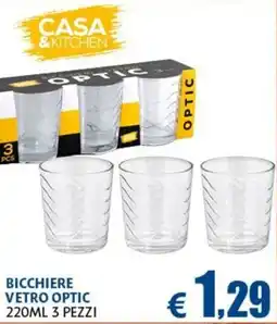 Europlanet Casa Bicchiere Vetro Optic offerta