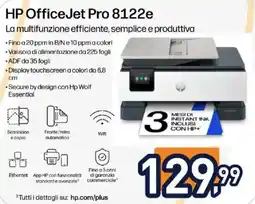 Unieuro HP OfficeJet Pro 8122e offerta