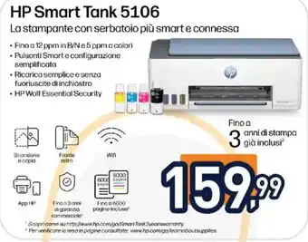 Unieuro HP Smart Tank 5106 offerta