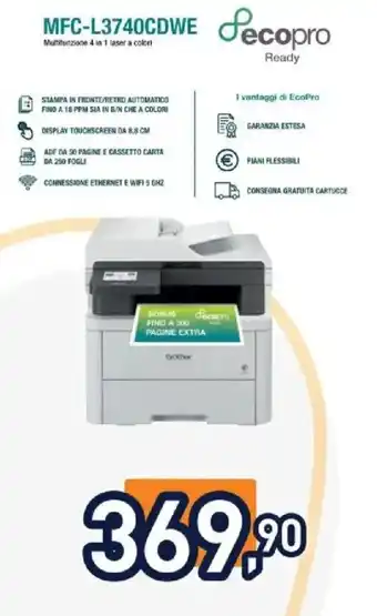 MFC-L3740CDWE Multifunzione 4 in 1 laser a colori