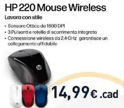 Unieuro HP 220 Mouse Wireless offerta