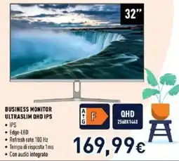 Unieuro BUSINESS MONITOR ULTRASLIM QHD IPS offerta