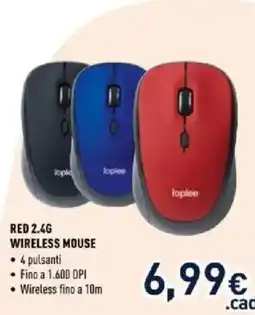 Unieuro RED 2.4G WIRELESS MOUSE loplee offerta