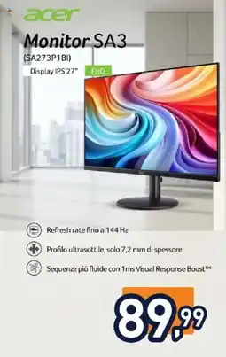 Unieuro Acer Monitor SA3 offerta