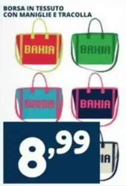 Cossuto Borsa in tessuto con maniglie e tracolla Bahia offerta