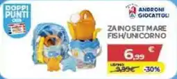 Bimbo Store ANDRONI GIOCATTOLI ZAINO SET MARE FISH/UNICORNO offerta