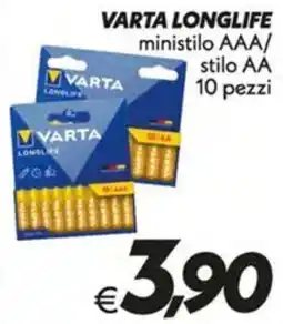 Iper Super Conveniente VARTA LONG LIFE ministilo AAA/ stilo AA offerta
