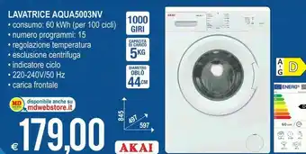 MD Discount Lavatrice aqua5003nv offerta