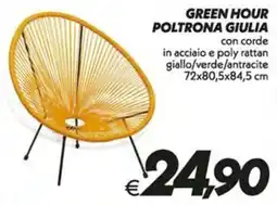 Iper Super Conveniente GREEN HOUR POLTRONA GIULIA offerta