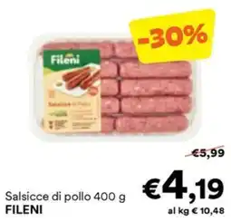 Unes Salsicce di pollo FILENI offerta